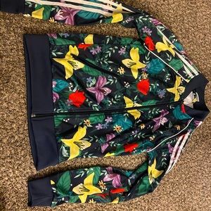 Adidas Floral zip up, size XS.